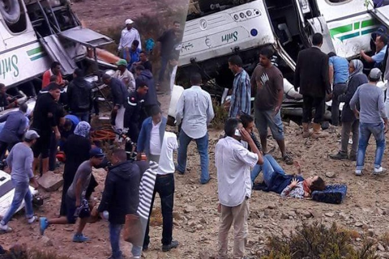 الفحص:انقلاب حافلة يودي بحياة شخصين