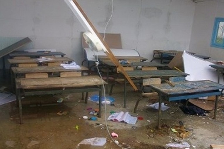 القيروان:سقوط سقف أحد الأقسام بمدرسة الهدى