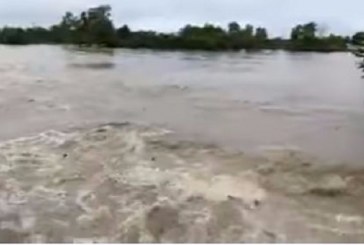 الهند: سقوط أم وابنها من الجسر اثناء محاولتهما الهرب من الفيضانات (فيديو)