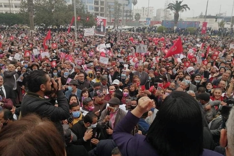 سوسة:وقفة احتجاجية للحزب الدستوري