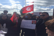 أنصار نبيل القروي ومن نواب قلب تونس يعتصمون أمام مقر القطب القضائي الإقتصادي والمالي