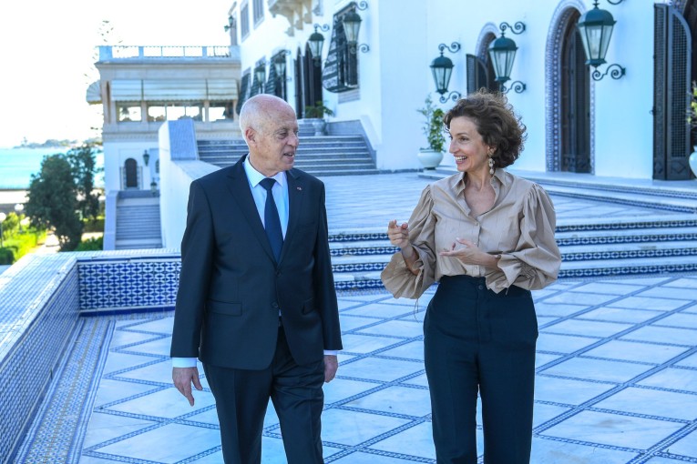 رئيس الجمهورية يستقبل المديرة العامة لليونسكو