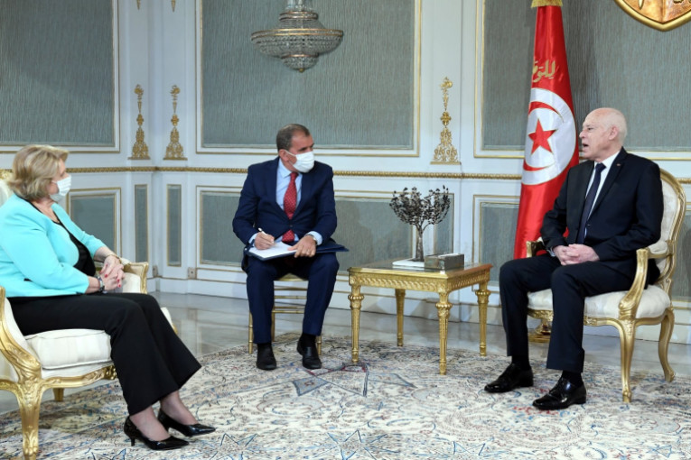 سعيّد يُناقس مع رئيسة المنظمة العالمية للأسرة مجالات التعاون المشترك