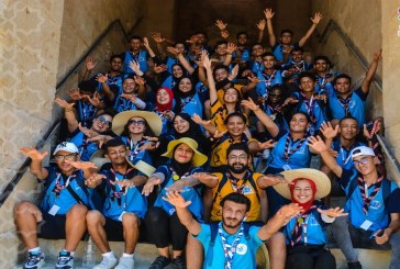 يوم أولمبي في مركز التخييم ببرج السدرية ضمن فعاليات الدورة 21 للقاء الجوالة العرب