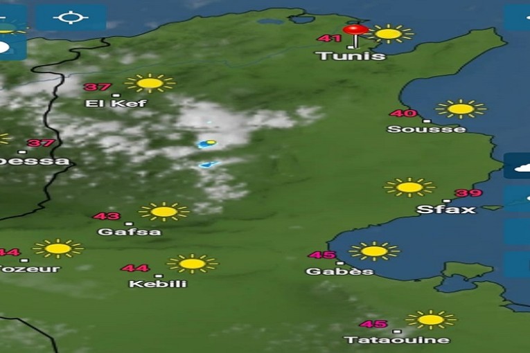 تكون خلايا رعدية منعزلة مع أمطار محلية جنوب سليانة وشمال سيدي بوزيد