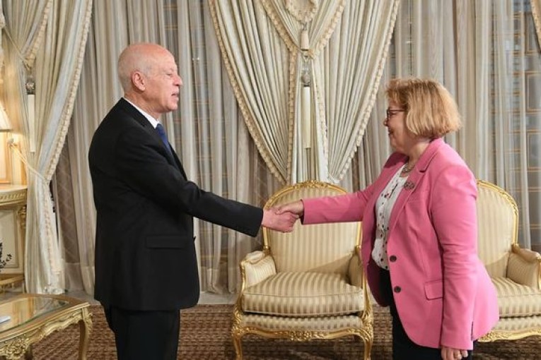 خلال لقاءها سعيّد: مساعدة وزير الخارجية الأمريكية تشدّد على أهمية تحقيق إصلاحات اقتصادية في تونس