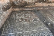 اكتشاف لوحة فسيفساء أثرية نادرة في مدينة الرستن السورية