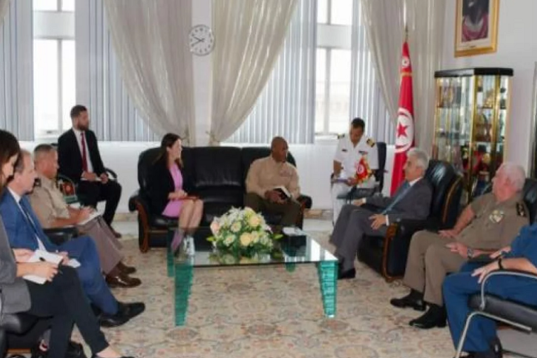 جلسة عمل بين وزير الدفاع وآمر القيادة العسكرية الأمريكية لإفريقيا