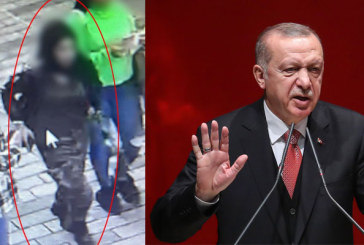 أردوغان: الاشتباه في امرأة وضعت عبوة ناسفة بميدان تقسيم