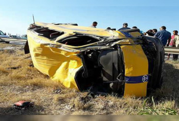 منزل بورقيبة: إصابة 8 ركاب في اصطدام سيارة نقل جماعي بجرار فلاحي