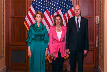 رئيس الجمهورية يلتقي نانسي بيلوسي وعدد من أعضاء مجلس النواب الأمريكي