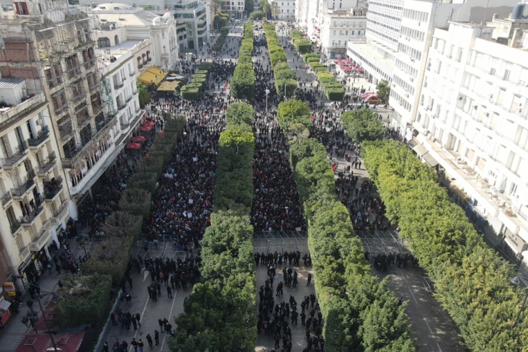 الداخلية تنشر صورا جوية للوقفات الاحتجاجية بالعاصمة