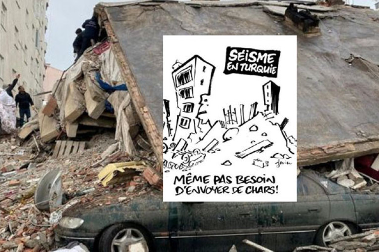 شارلي إيبدو تسخر من مأساة زلزال تركيا