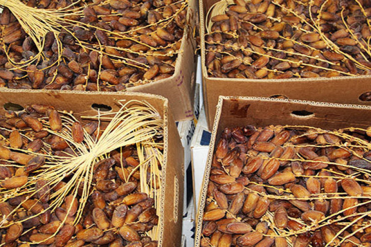 حجز 125 طنا من التمور و 25 طنا من مادة الحمص