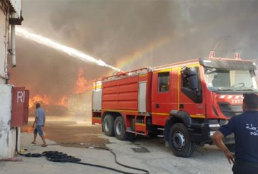 سوسة: اندلاع حريق هائل في وحدتين صناعيتين