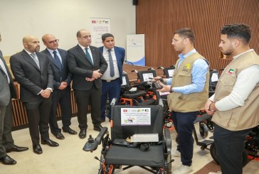 المركز الدولي للنهوض بالأشخاص ذوي الإعاقة يتسلّم 100 كرسي كهربائي متحرك وذكيّ