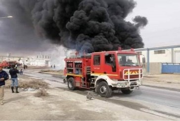 صفاقس: حريق هائل يأتي على مصنع للملابس المستعملة