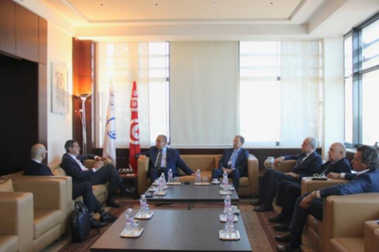 الوضع الإقتصادي والإجتماعي في تونس محور لقاء ماجول بوفد عن اتحاد المصارف العربية الفرنسية