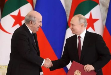 بوتين وتبّون يوقعان إعلان الشراكة العميقة وإتفاقية للتعاون في استخدام الفضاء الخارجي