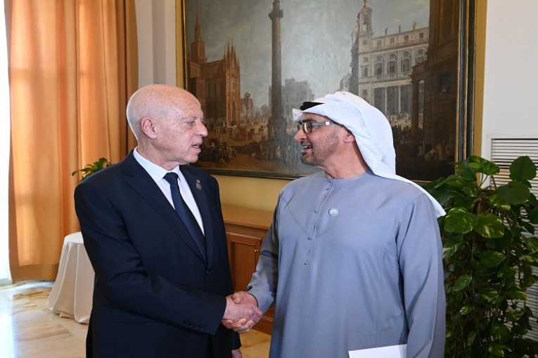 رئيس الجمهورية يلتقي الرئيس الإماراتي وحرص مشترك على دفعٍ أقوى للتعاون بين البلدين