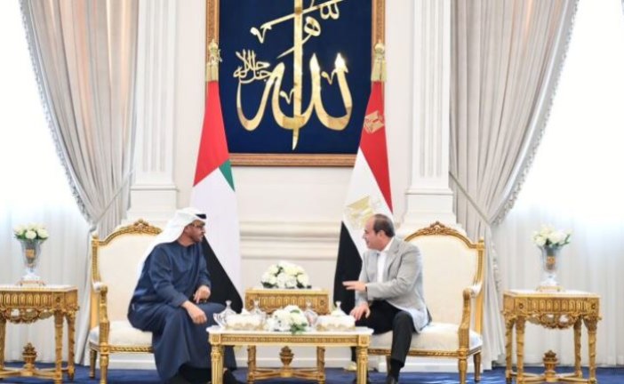 رئيسا مصر والإمارات يتفقان على مواصلة الجهود لتسوية أزمات المنطقة