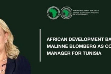 البنك الإفريقي للتنمية يعلن عن تعيين مالين بلومبرغ مديرة إقليمية لتونس