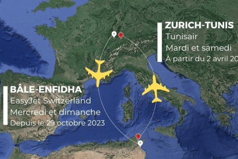 خطوط جوية جديدة بين تونس وسويسرا