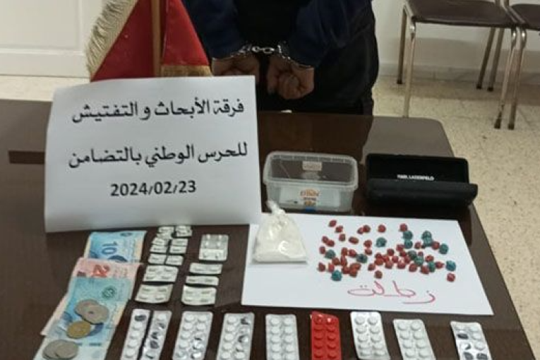 التضامن: الإحتفاظ بمروّج وحجز كمية من المواد المخدّرة