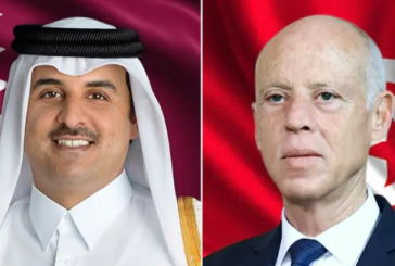 رئيس الجمهورية يتبادل التهاني مع أمير قطر