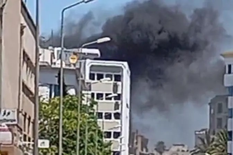 حريق بشارع الهادي شاكر وسط العاصمة